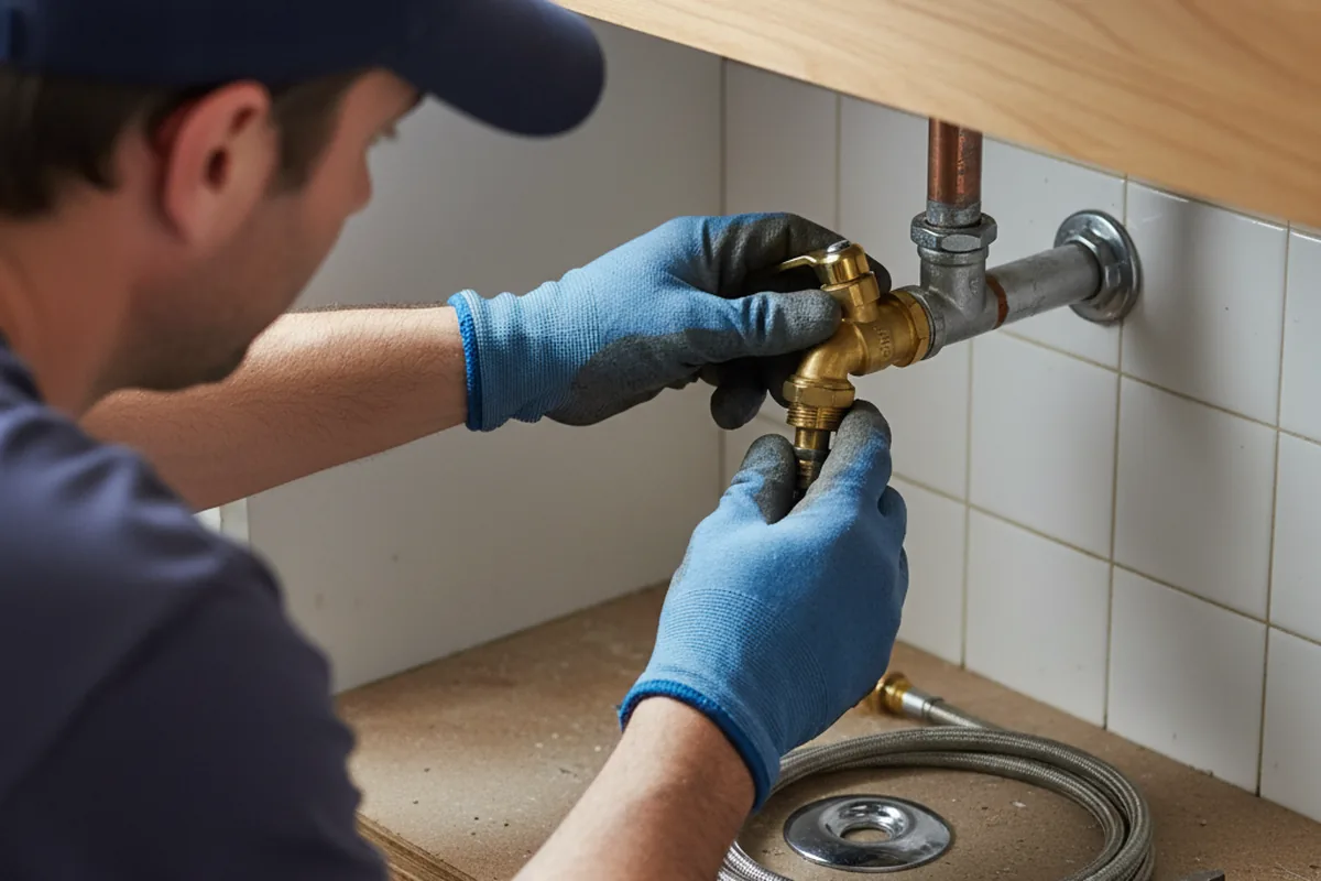 Shutoff valve and fitting work during Faucet and Fixture Repair in Sunbury